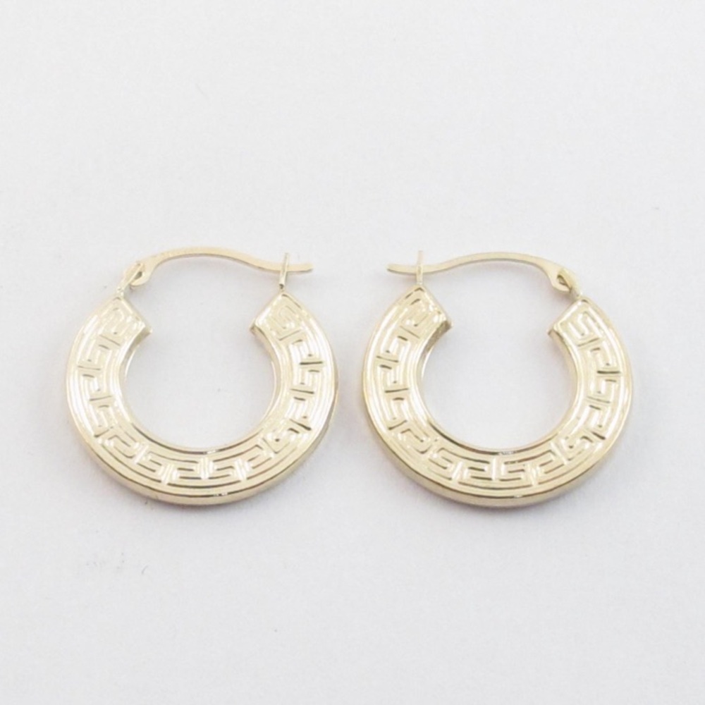 NWT 18k gold hoop snap closure earrings - Picture 4 of 17